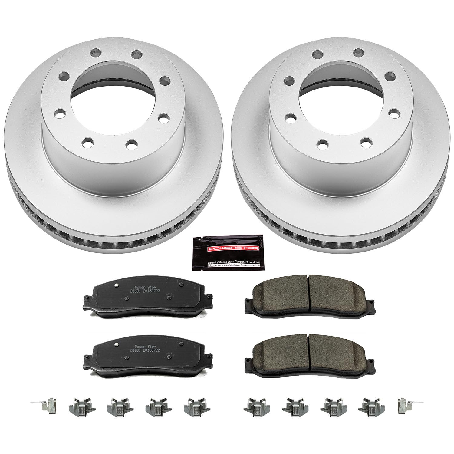 Power Stop Front CRK6545 Z17 Evolution Geomet Coated Brake Kit For Ford F-250 Super Duty 2012, Ford F-350 Super Duty 2012 [Model Specific]
