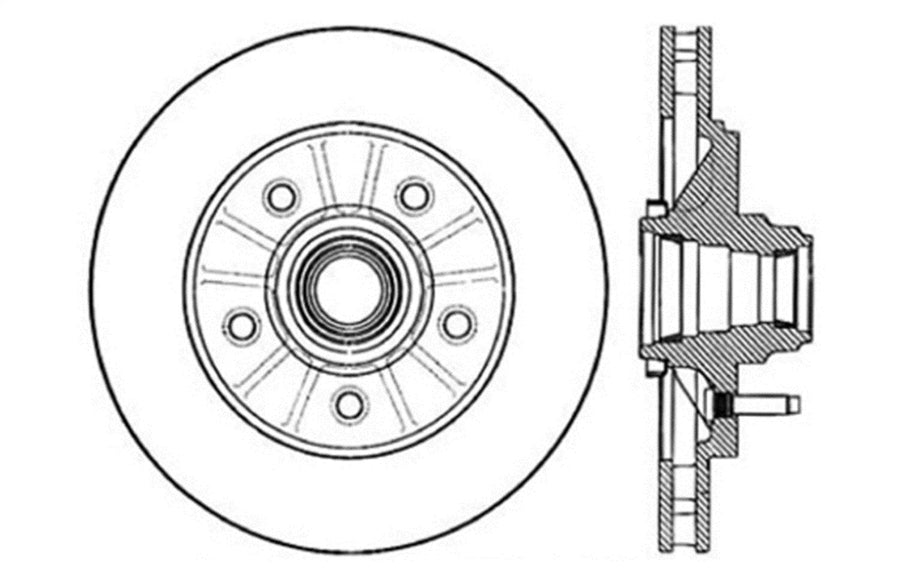 Sport Drilled/Slotted Brake Rotor StopTech 127.65063L (Front Left), 1 Pack