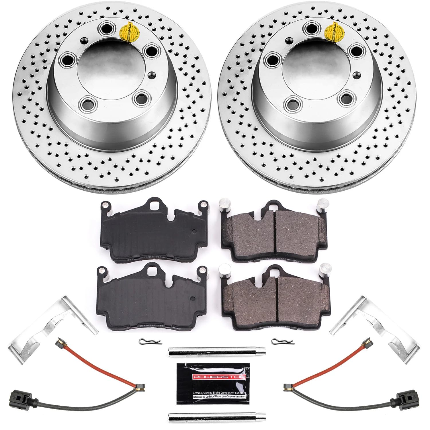 Coated Brake Rotor and Ceramic Brake Pads- Rear Power Stop CRK7088