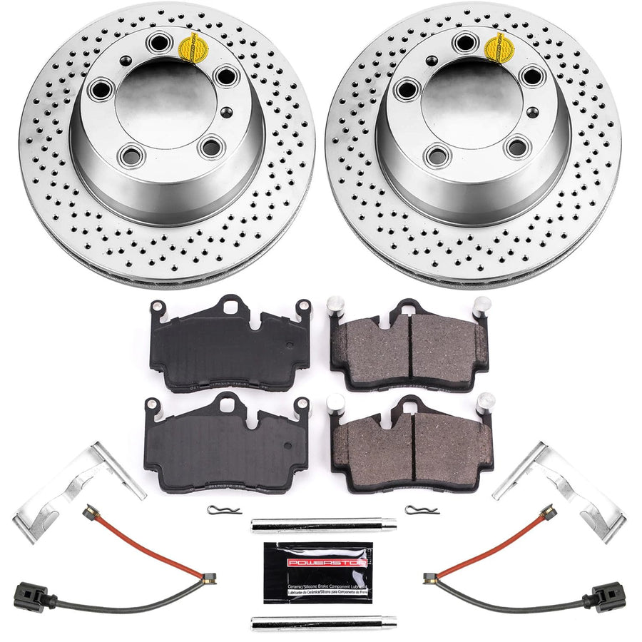 Coated Brake Rotor and Ceramic Brake Pads- Rear Power Stop CRK7088