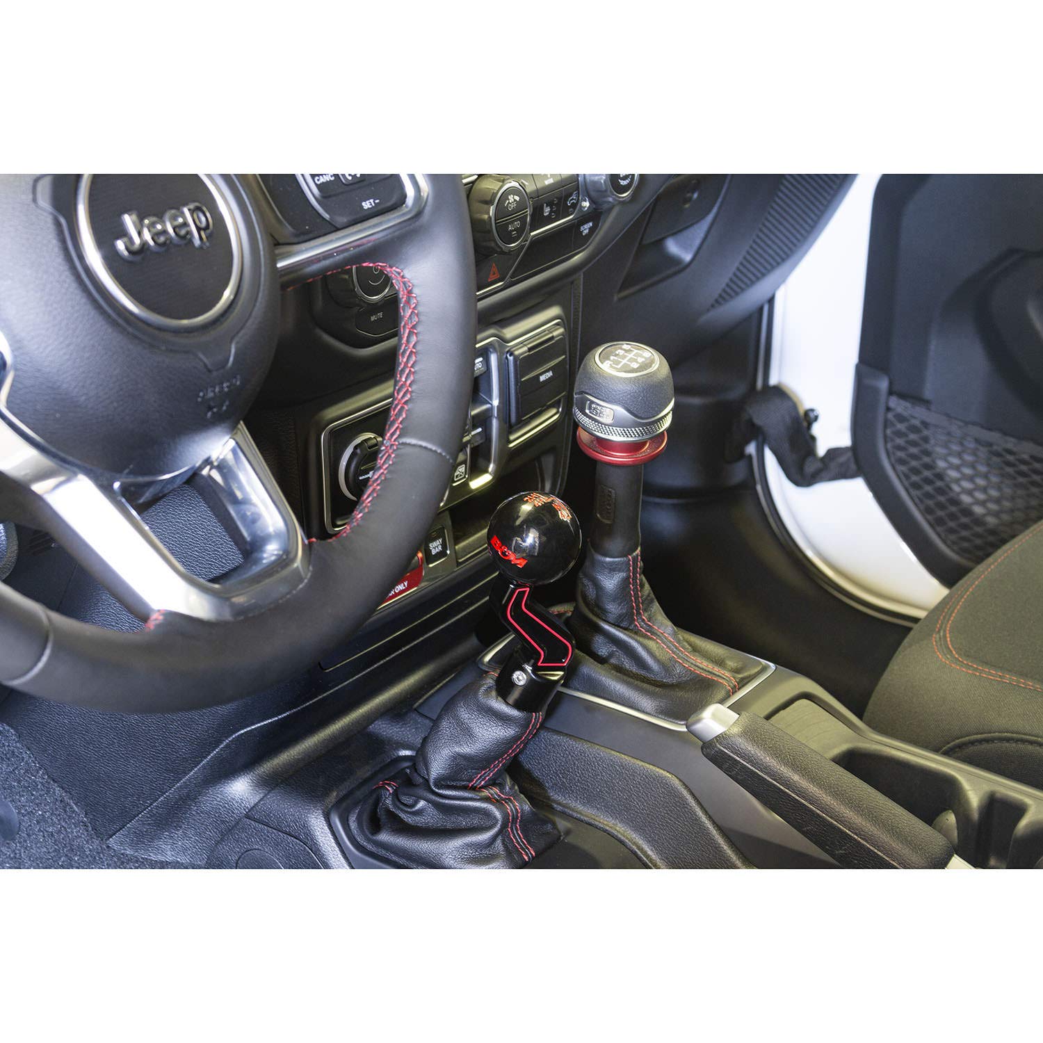 18-20 Wrangler Jl B&M Racing, Extended Transfer Case Handle & Shift Knob, Black