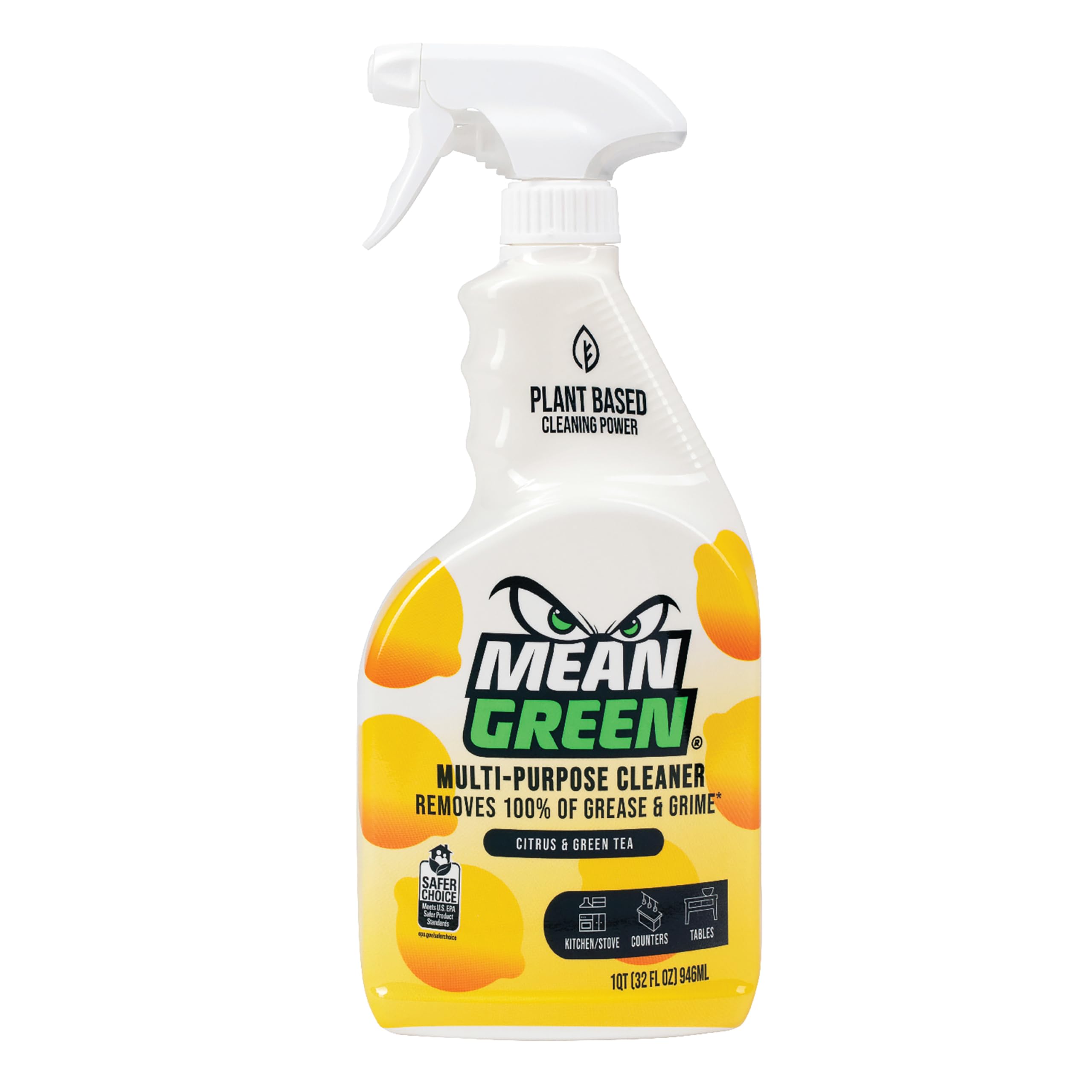 Mean Green Multi-Purpose Cleaner Non-Concentrated Ready-to-Use, Citrus & Green Tea, 32 Ounce