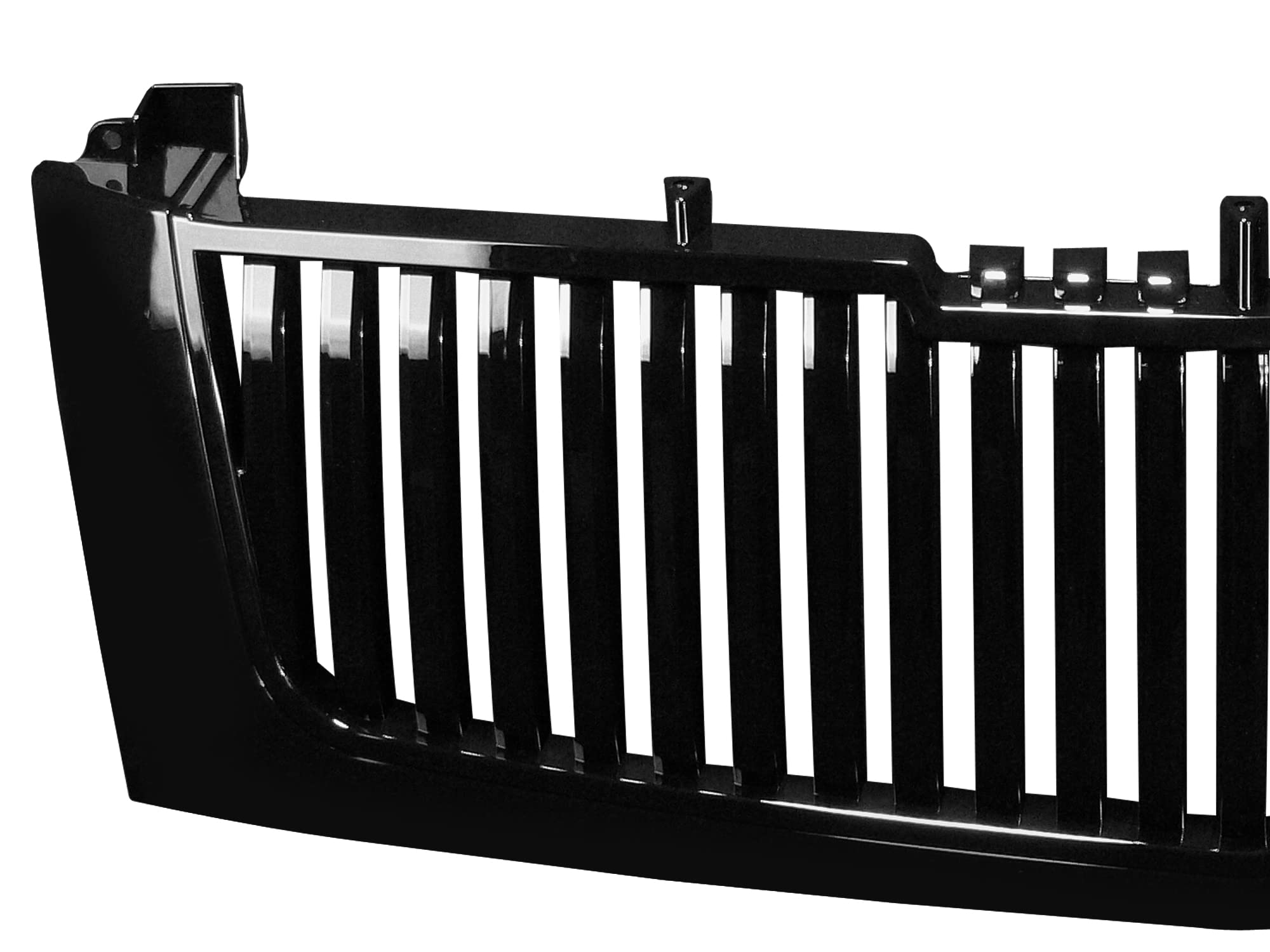 Vertical Front Hood Grille Armordillo USA 7146914 - Gloss Black Fits 2002-2006 Cadillac Escalade