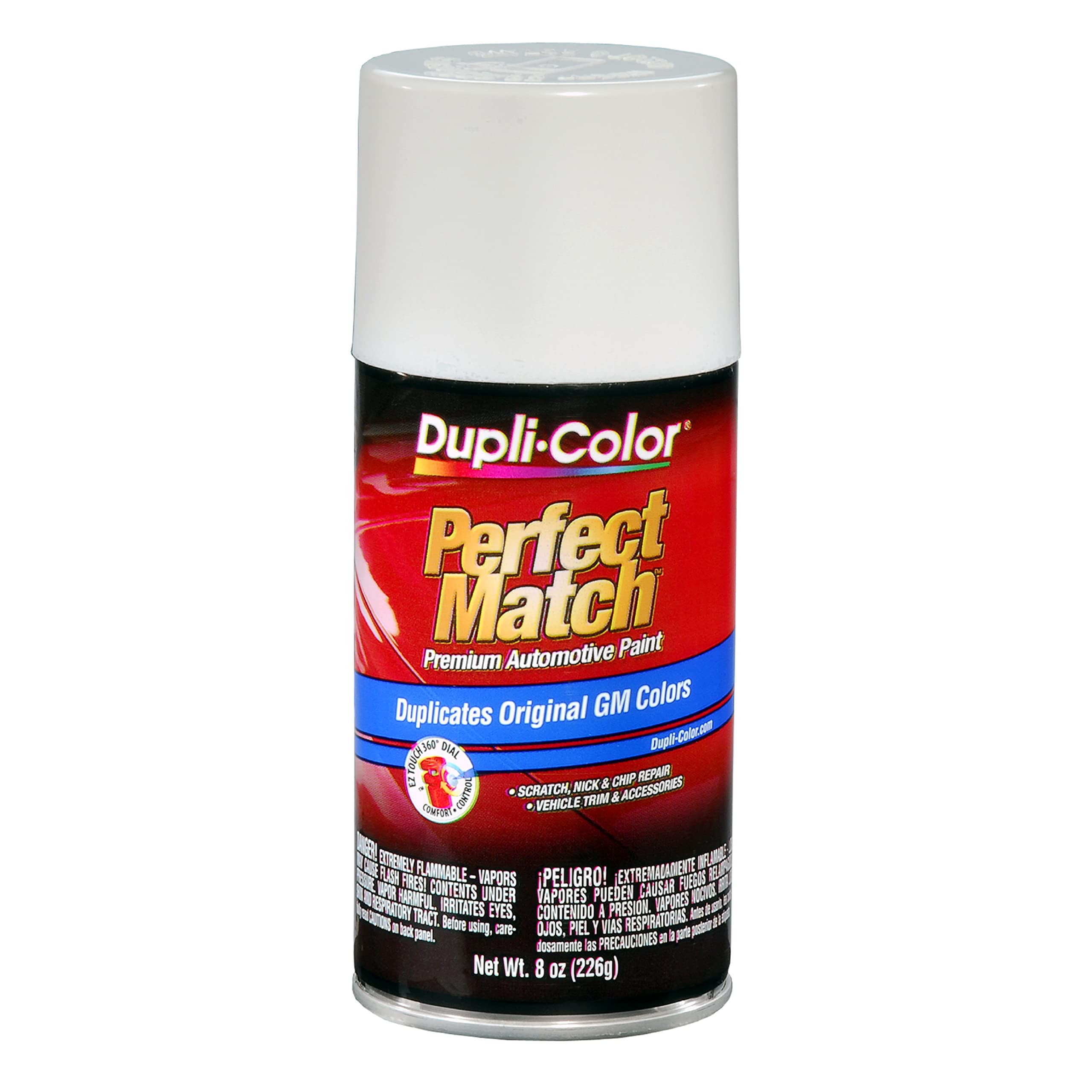Perfect Match Dupli-Color Automotive Spray Paint – General Motors White, 40 WA8554 – 8 oz. Aerosol Can
