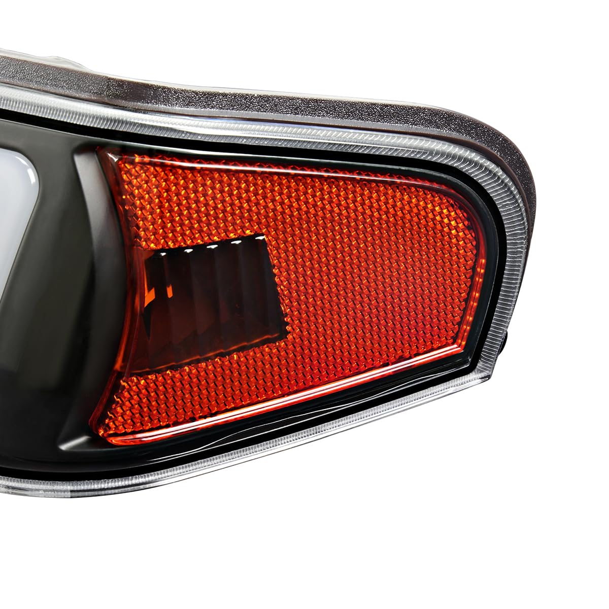 Full LED Corner Lights SPEC-D TUNING Black with Sequential Turn Signal, Compatible with 2004-2012 Chevy Colorado, Left + Right Pair Headlamps Assembly