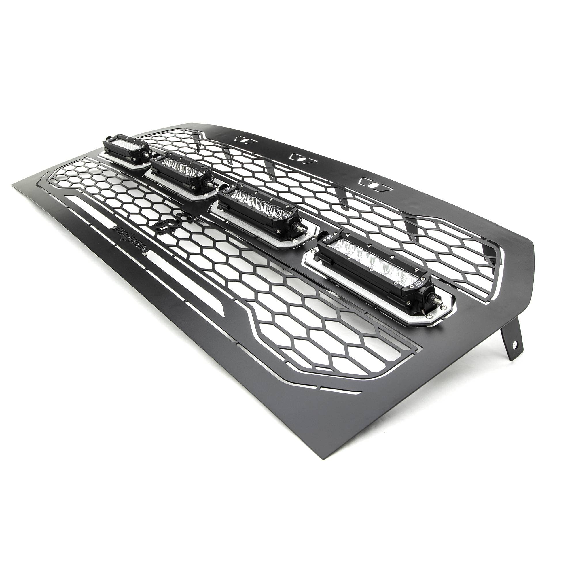 T-Rex Grilles Revolver Grille, 2015-2017 F-150, Black, 1 Pc, Replacement with (4) 6" LEDs, Fits Vehicles with Camera - PN #6515741
