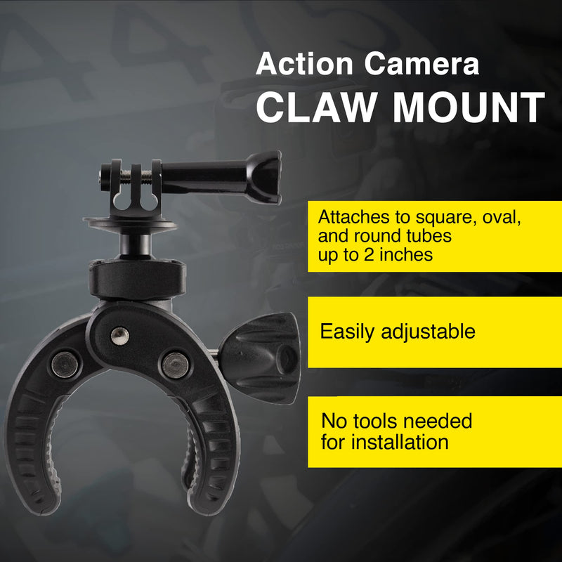 Mob Armor Claw Mount Action Camera, Camera Mount Clamp, Phone Clamp Mount Fits Circular or Square Tubing, Adjustable Clamp Claw Mount, Action Camera Accessories and Handlebar Mount, Handlebar Clamp
