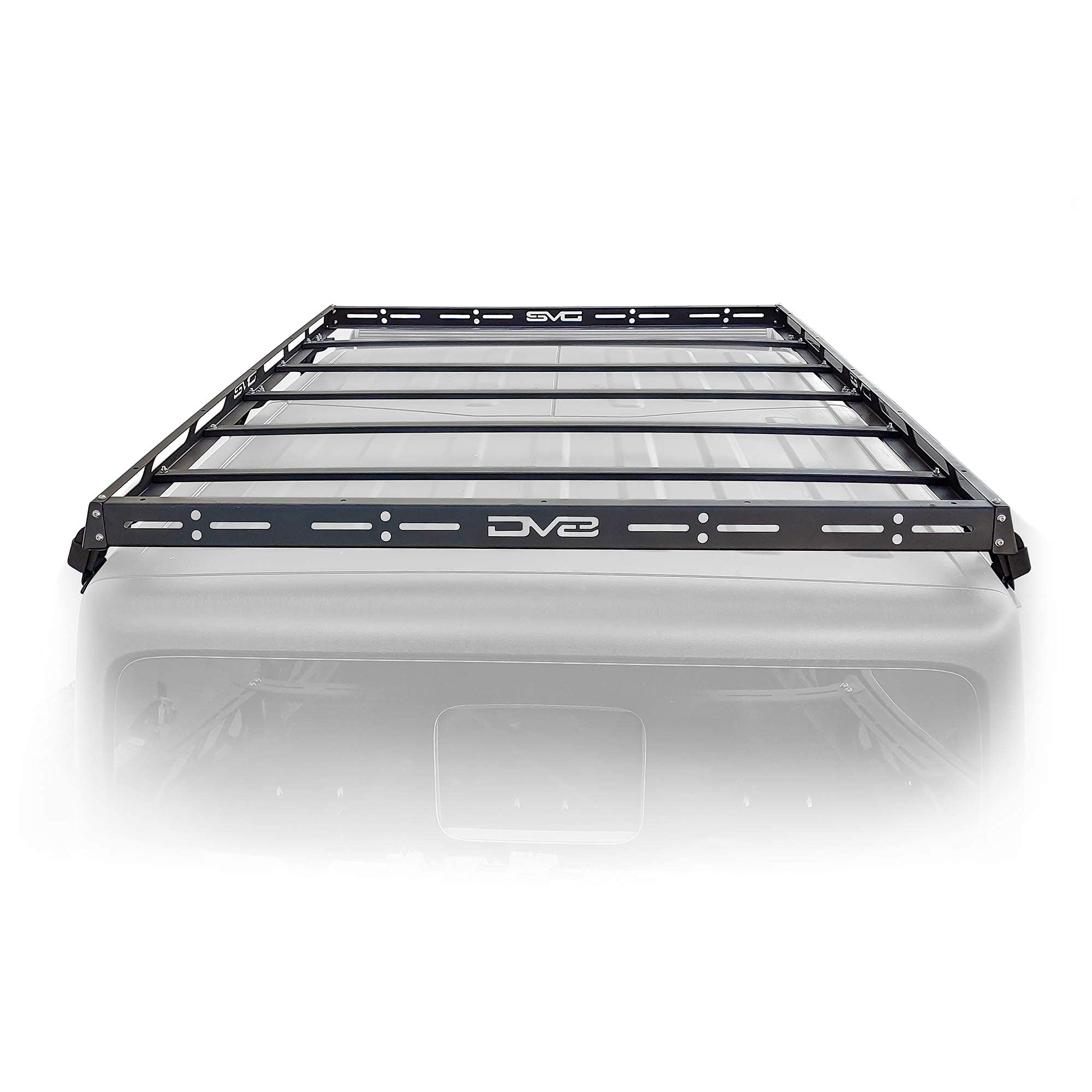 Offroad DV8 Roof Rack for The 2020-2025 Jeep Gladiator JT & 2018-2025 Jeep Wrangler JL 2-Door | Bolt-On Installation | Multiple Tie Down Points | 200lbs Capacity