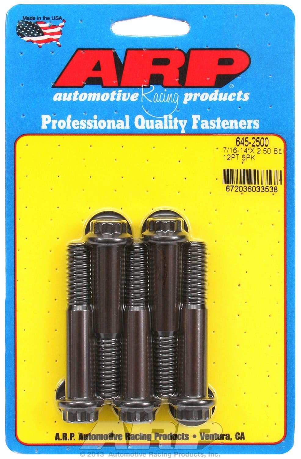 Black ARP (645-2500) Oxide Bolt
