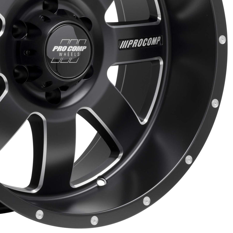 PRO COMP Trilogy Series 73 Satin Black Milled (17x9 / 6x5.5 / -6mm)