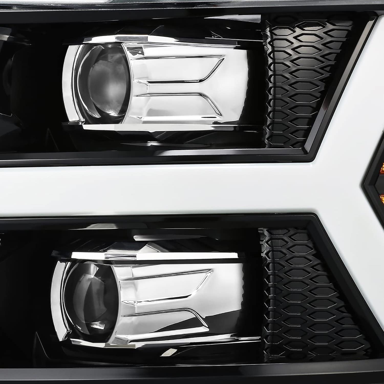 880223 AlphaRex USA Projector LED Headlights w/Activation Light - Sequential Signal and Driver Running Light fits Chevrolet Silverado 1500