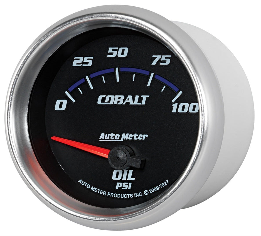 Cobalt Auto Meter 7927 2-5/8" 0-100 PSI Short Sweep Electric Oil Pressure Gauge