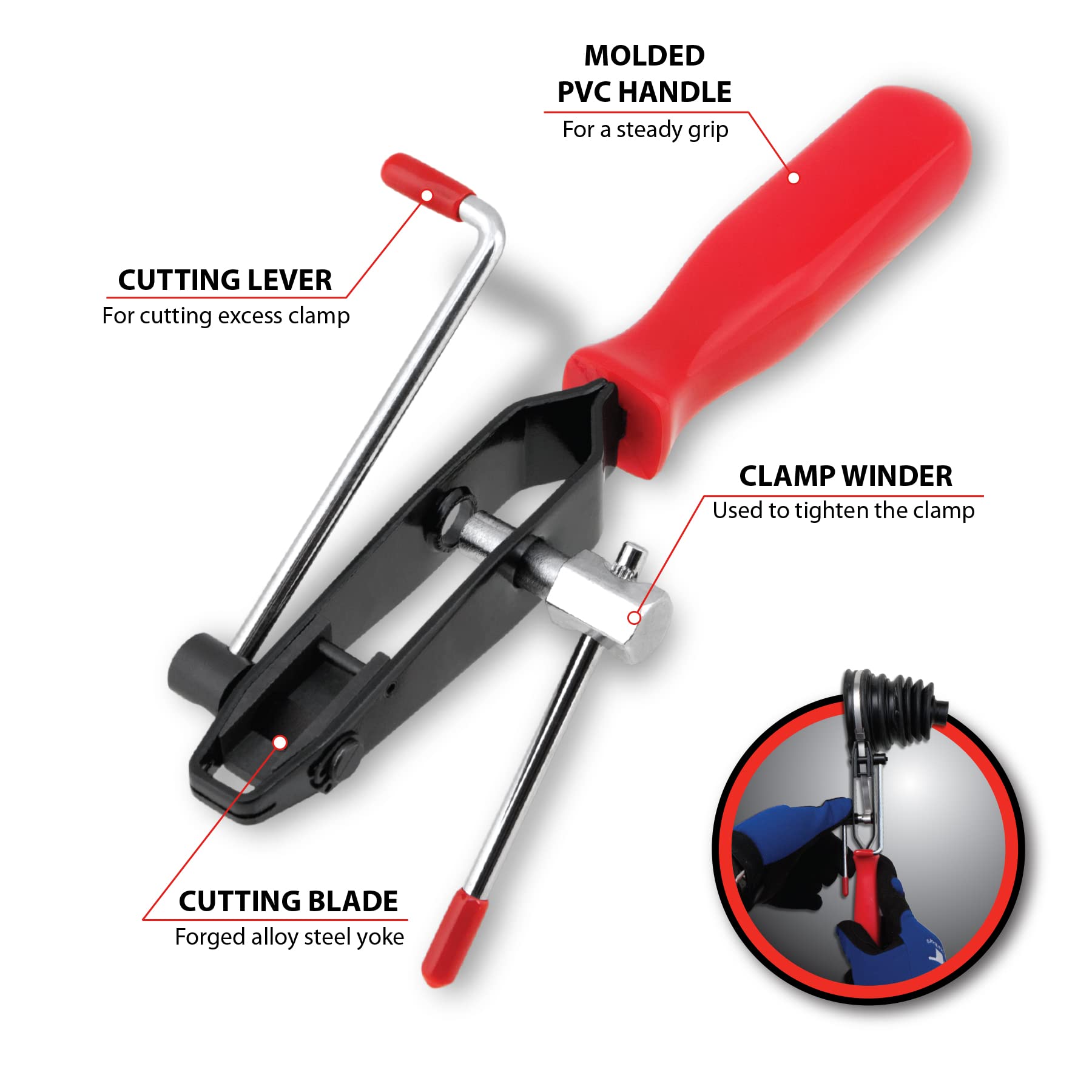W83011 Performance Tool CV Joint Boot Clamp Band Tool