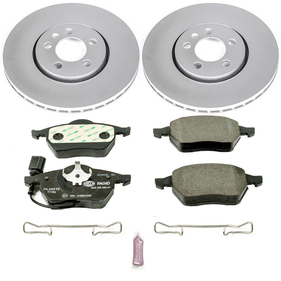 Power Stop ESK898 Euro-Stop Front Brake Kit For Volkswagen Beetle 1999-2010, Volkswagen Golf 1999-2006, Volkswagen Jetta 1999-2005 [Model Specific]