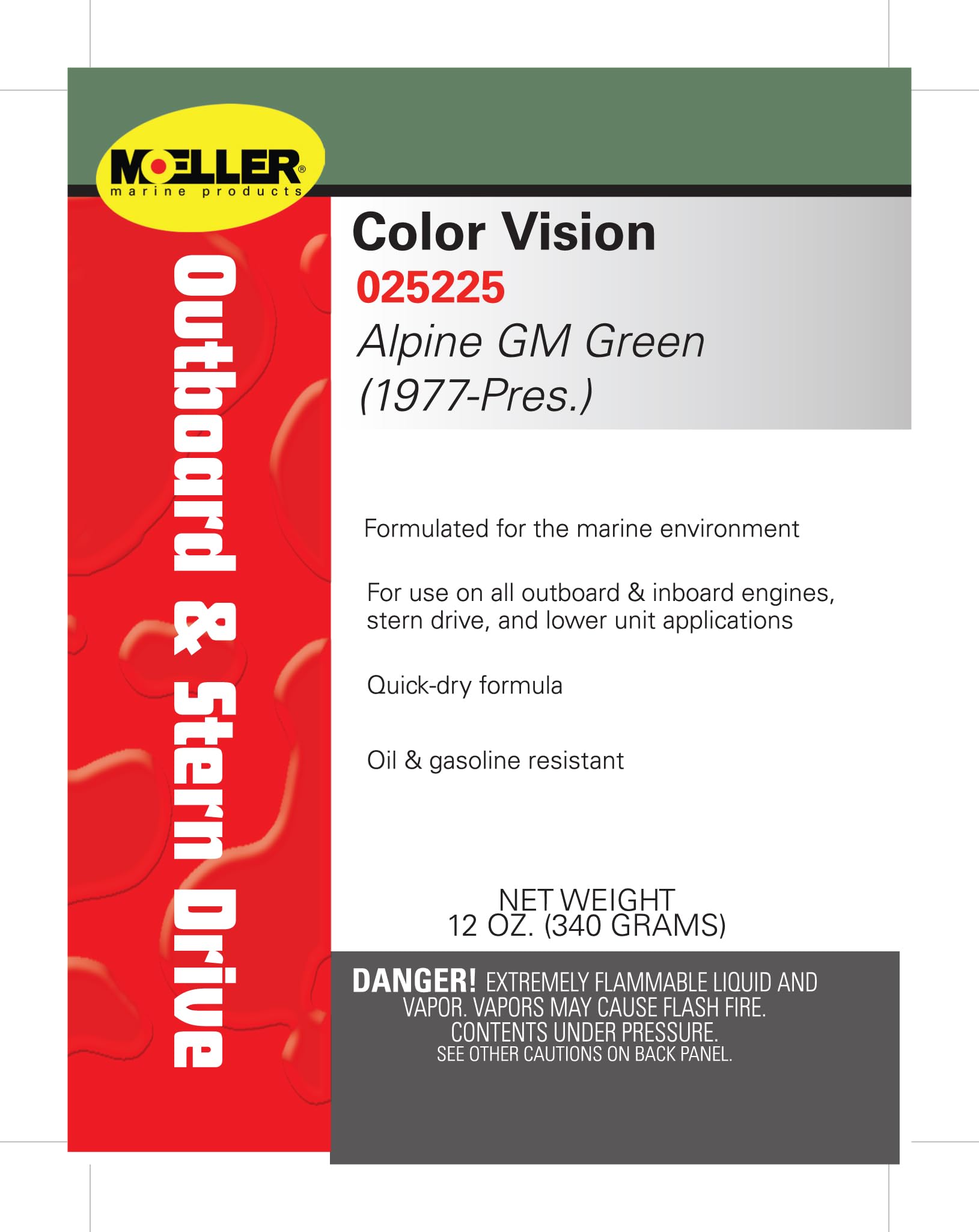 GM Alpine Green Color Vision Paint: (1977-Pres.)
