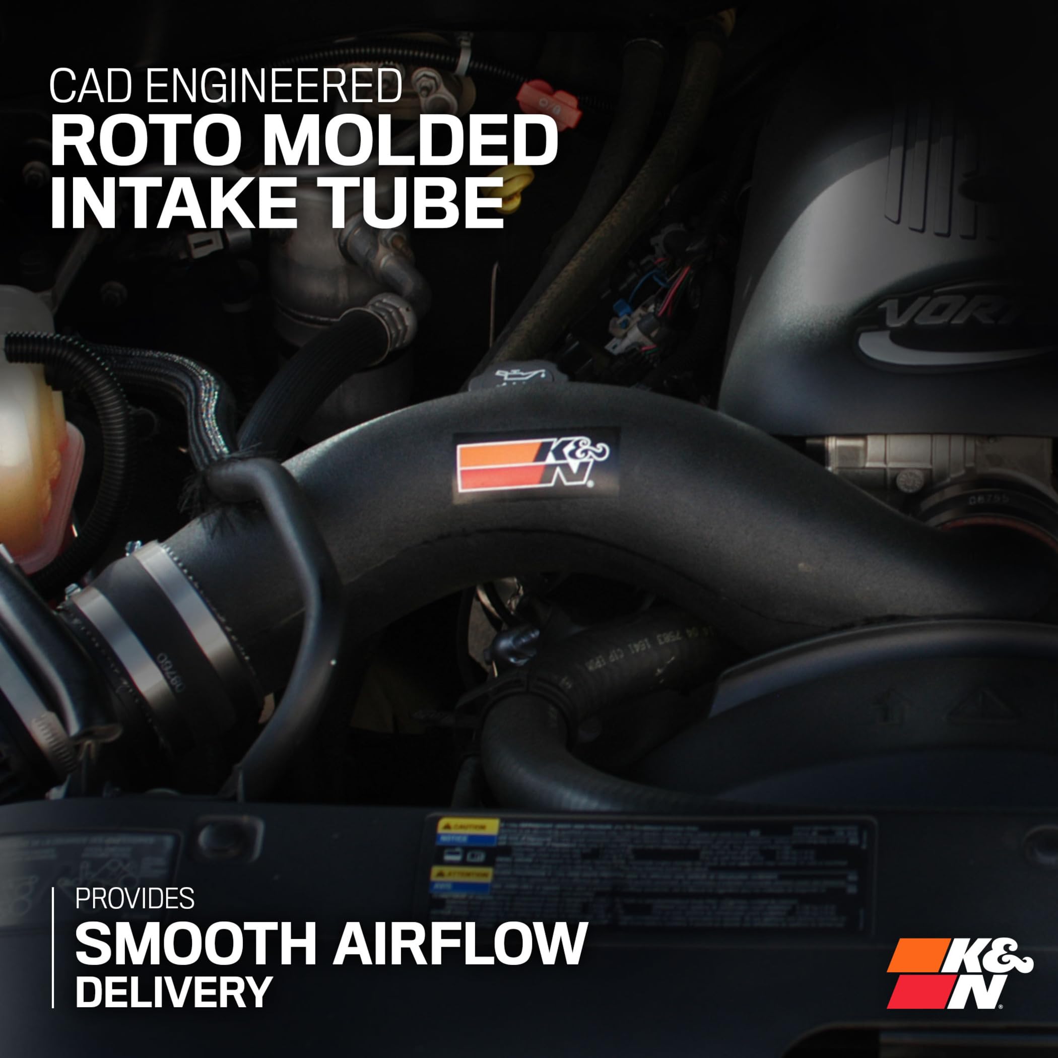 Cold Air Intake System K&N: High-Flow Air Filter, Increase Performance & Towing: Compatible with 1994-2004 Chervolet/GMC Silverado 1500,2500,3500, Sierra 1500, 57-3021-1