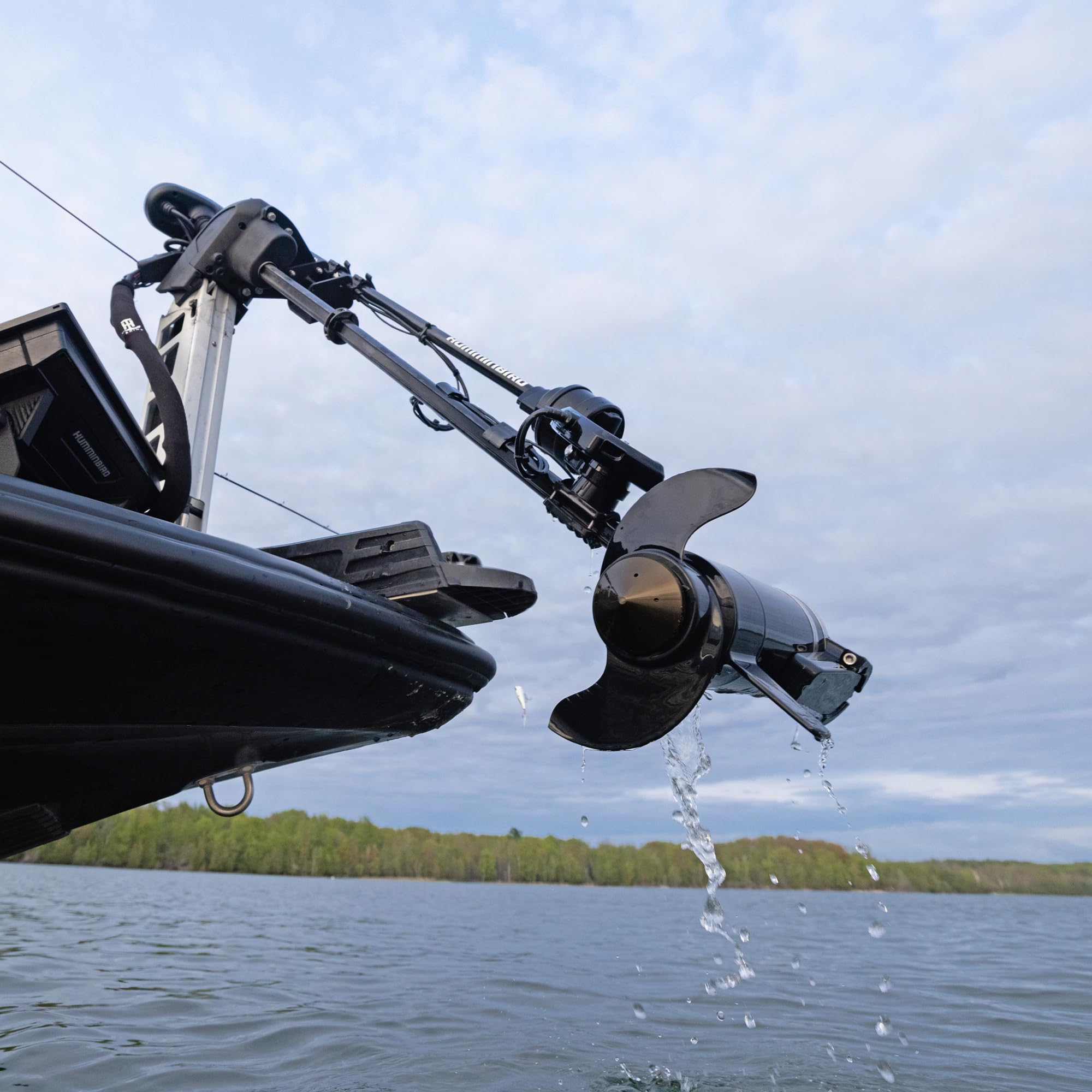 G-Force T-H Marine Eliminator Trolling Motor Prop Nut for Lowrance Ghost - 6061 Billet Aluminum Noise Reduction Prop Nut Upgrade with Cooling Ports and O-Ring Vibration Damping - Black