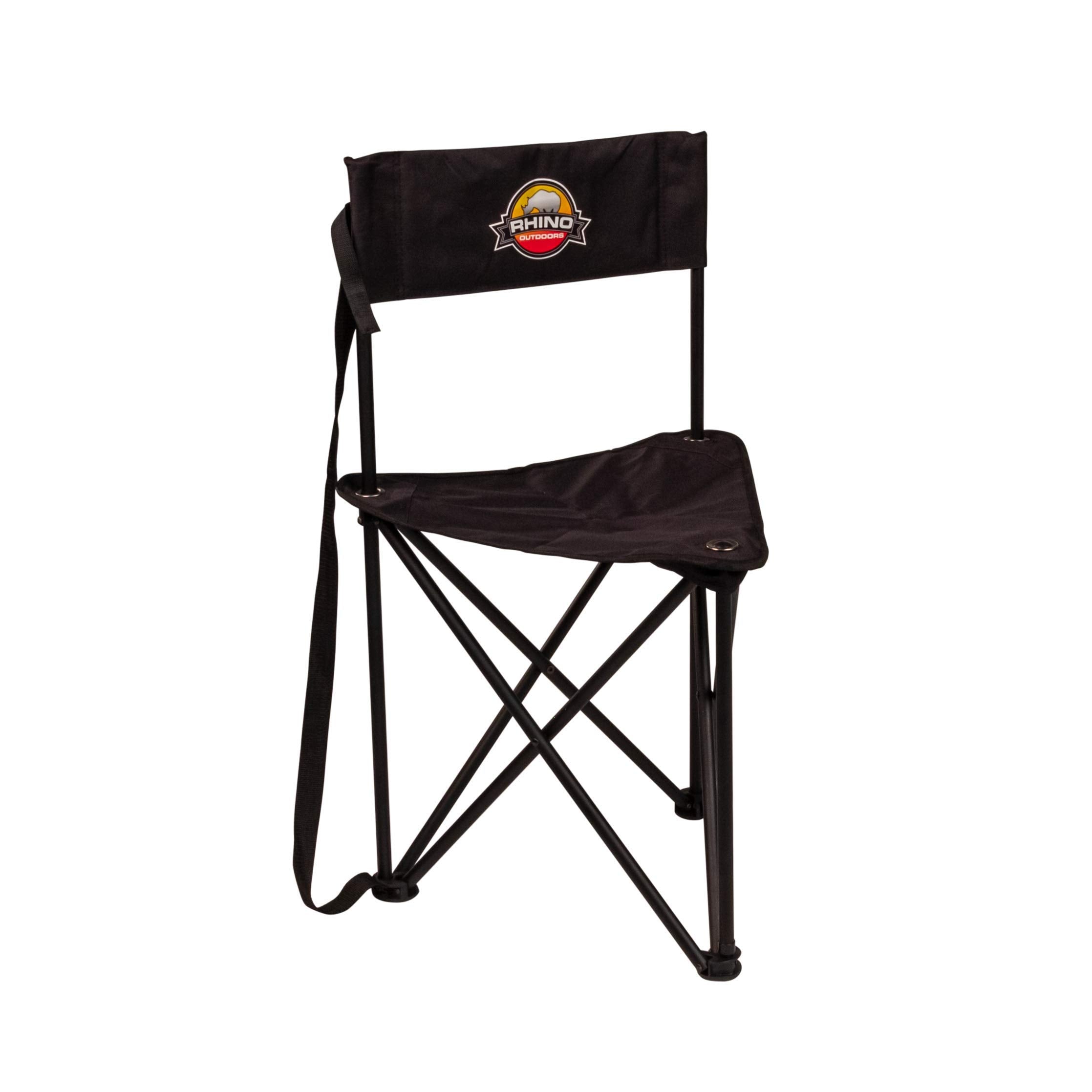 Outdoors Rhino Blinds RC-377 Folding Tripod Hunting Chair, Black
