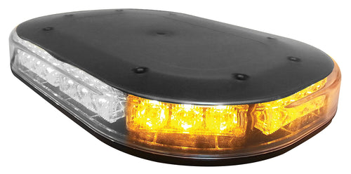 A.R.E. Lighting Rival System | 23705-81546 | 9.8" LED Strobe Beacon, Bolt-on Mount, Black Housing/White & Amber Light