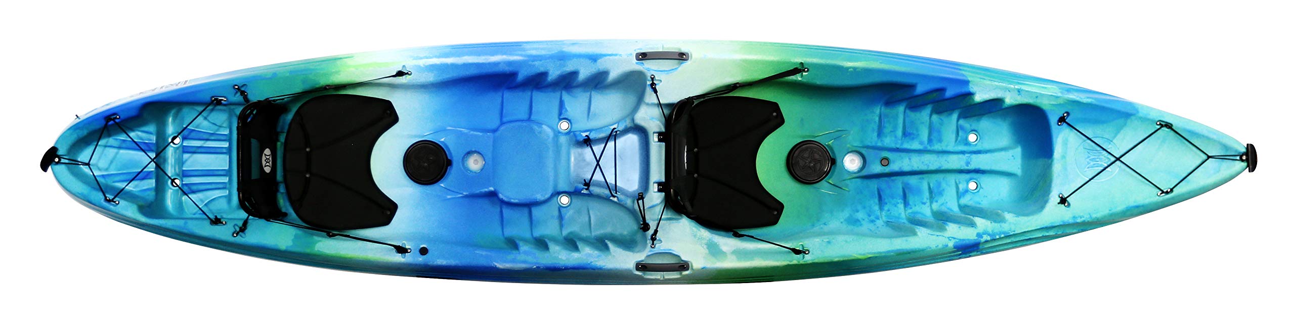 Kayaks Perception - 13.5 Tandem Kayak - Sit on Top - Large Rear Storage with Tie Downs - 13.5 ft - Deja Vu