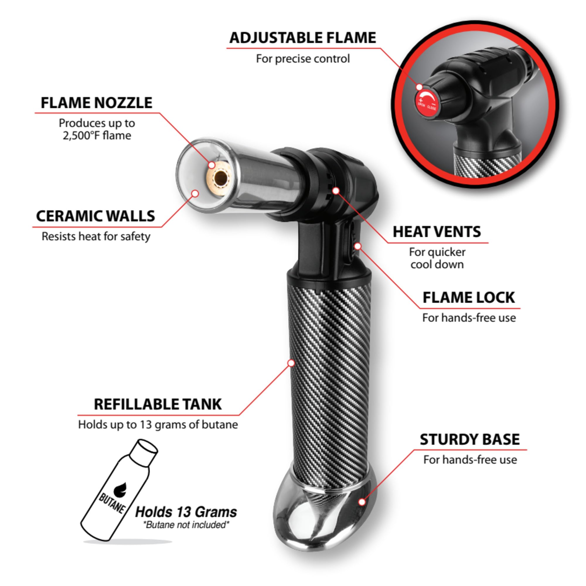 W2015 Performance Tool Adjustable Jet Flame Torch