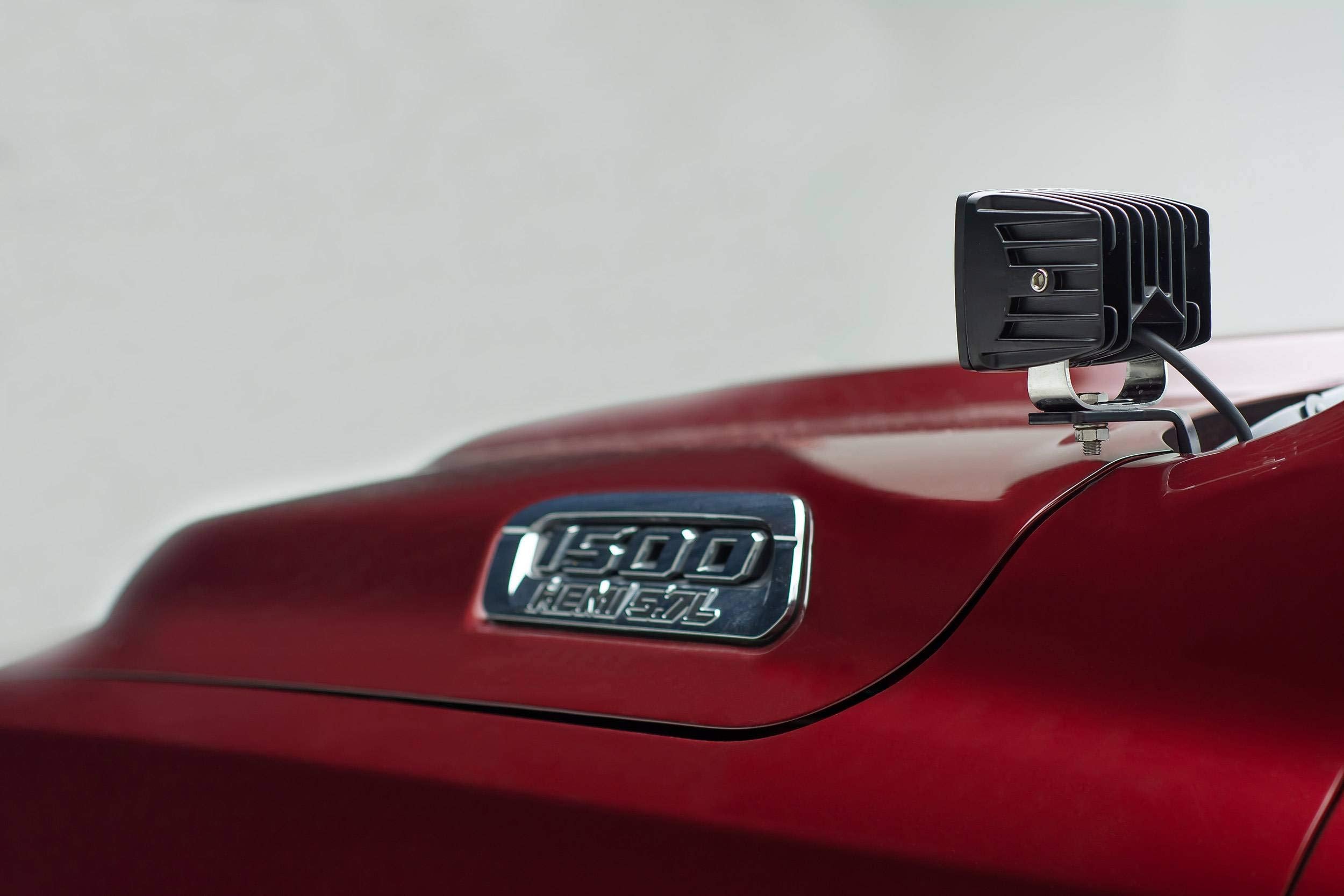 ZROADZ Hood Hinge Ditch LED Mounting Bracket - Compatible w/ 2019-2022 Ram Rebel - to Mount (2) 3 Inch LED Pod Lights - Mild Steel Gloss Black - Easy Bolt-On Installation - PN #Z364721
