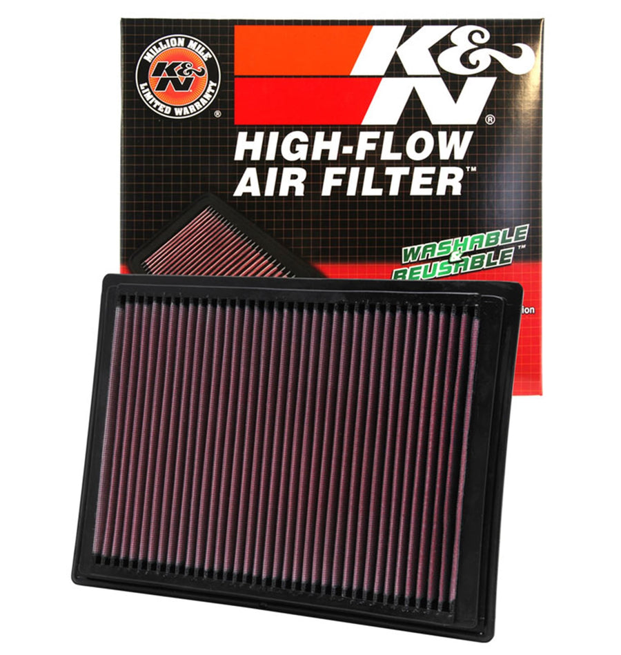 K&N Original High-Flow Lifetime Engine Air Filter: Increase Power & Towing, Washable, Premium: Compatible with 1996-2008 FORD/Lincoln: Excursion, F150, F250, F350, Mark, Navigator, 33-2287
