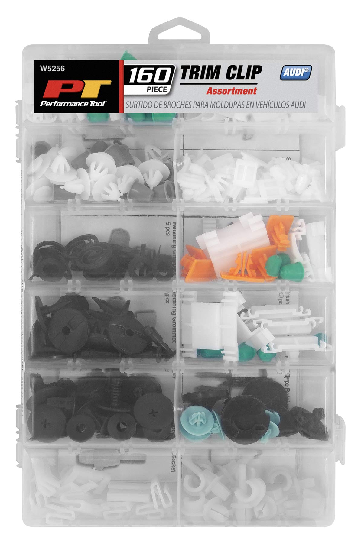 Volkswagen Trim Clips Performance Tool W5256 160pc | Trim Clips for Doors, Bumpers, Paneling & More | Most Popular Sizes for VW | Includes Case & Picture Insert for Quick Part Identification