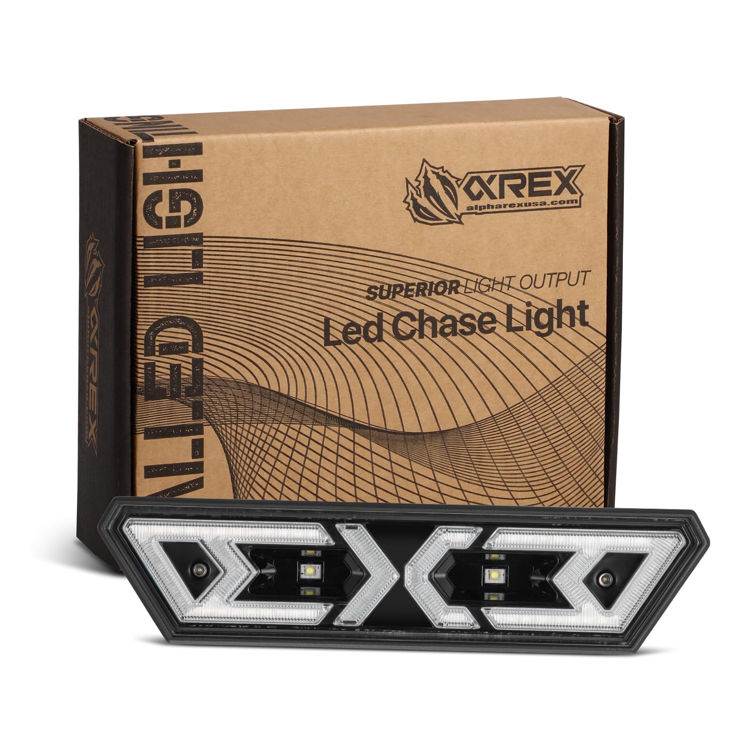 Multi-functional AlphaRex Arrow-X Off-Road Chase Light - Black