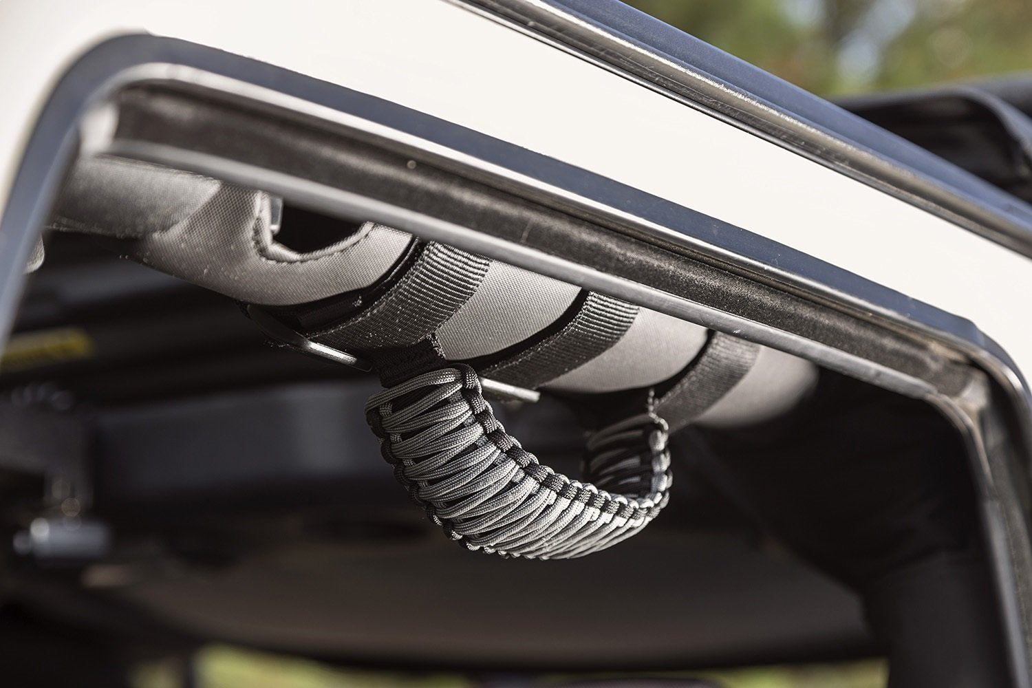 Grab Handles Rugged Ridge for Jeep Wrangler/Gladiator | Nylon, Black/Grey | 13505.32 | Fits 1955-2018 Jeep CJ/ Wrangler YJ/TJ/JK/JL/ Gladiator JT
