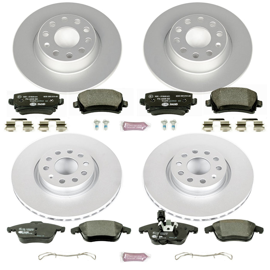 Euro-Stop Brake Kit Power Stop ESK2757 For Volkswagen Tiguan Front and Rear 2009-2010 [Model Specific]