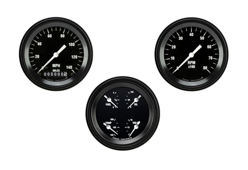 Hot Rod Series Classic Instruments HR03BLF 3 Gauge Package