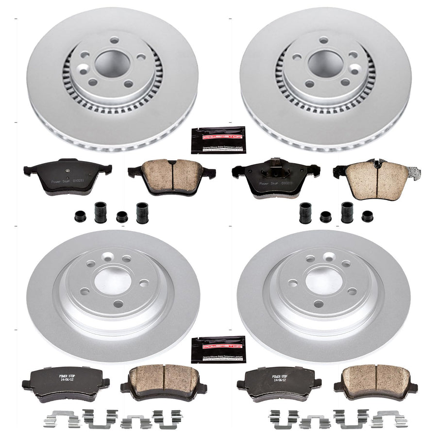 Power Stop Z23 Evolution Geomet Coated Brake Kit For Front and Rear Volvo S60 2011-2014, Volvo S80 2007-2014 [Model Specific]