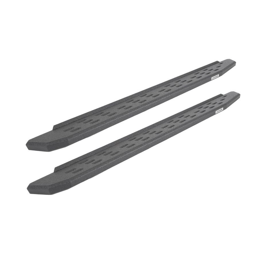 RB30 Running Boards Go Rhino | 73", Galvanized Steel, Protective Bedliner Coating | 69600073T