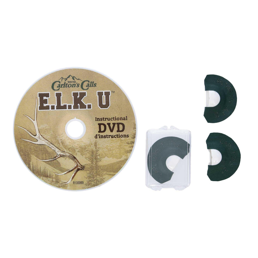 Carlton's Calls Hunters Specialties E.L.K. University PHD Tone Trough Diaphragm Game Calls Combo with Instructional DVD
