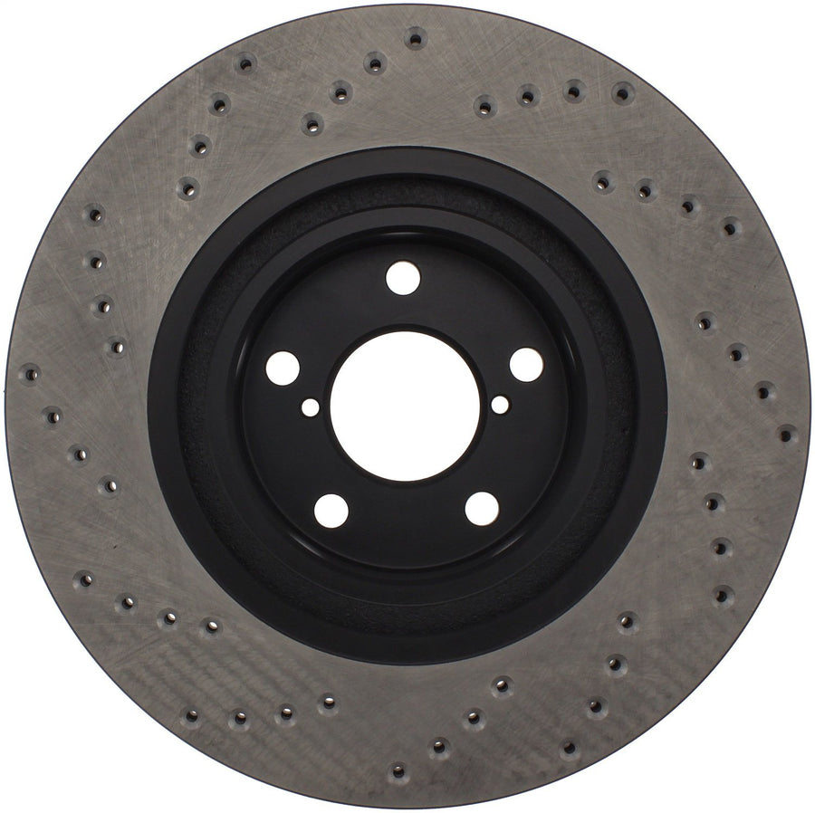 Sport StopTech Front Left 128.47021L Cross Drilled Disc Brake Rotor - Fits Select Scion, Subaru, Toyota Vehicles