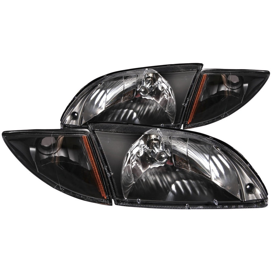 Chevrolet Cavalier Anzo USA 121019 Crystal-Black With Corners Headlight Assembly - (Sold in Pairs)