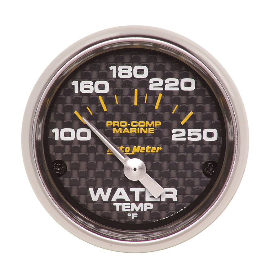 Gauge AUTO Meter 200762-40 Water Temp (Marine Carbon Fiber 2 1/16", 100-250ºf, Electric, Marine Carbon Fiber)