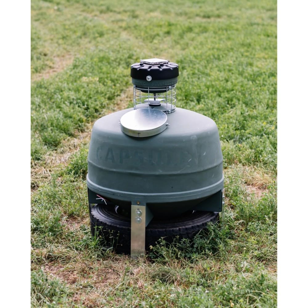 Game Feeder Capsule Feeder with 800LB Capacity, 360-Degree Broadcast Hunting