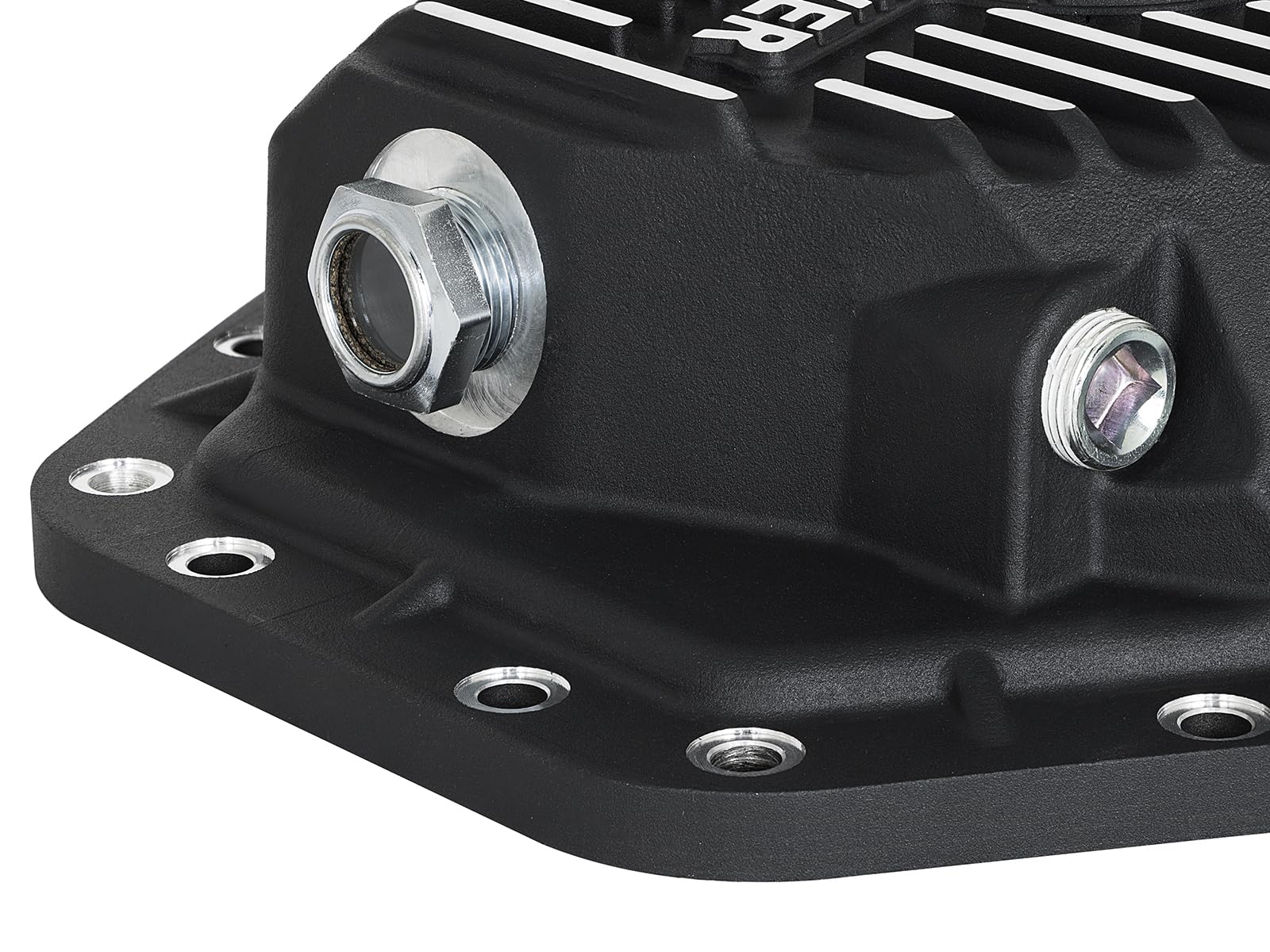aFe POWER Rear Differential Cover Pro Series Black w/Machined Fins - #46-70352 - Ford Diesel Trucks 17-23 V8-6.7L (td) (Dana M275-14)