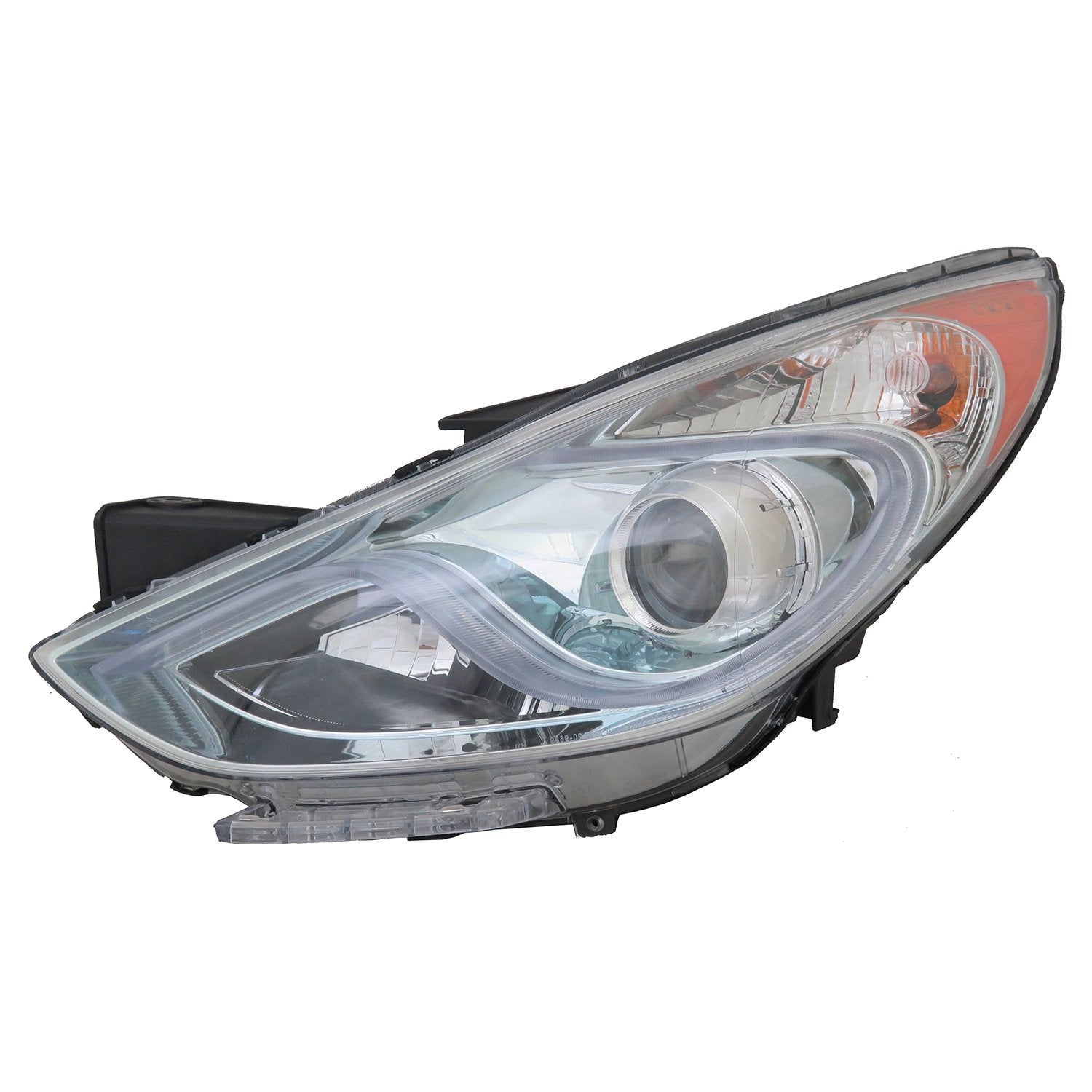 Left TYC Headlight Assembly Compatible with 2011-2015 Hyundai Santa Fe