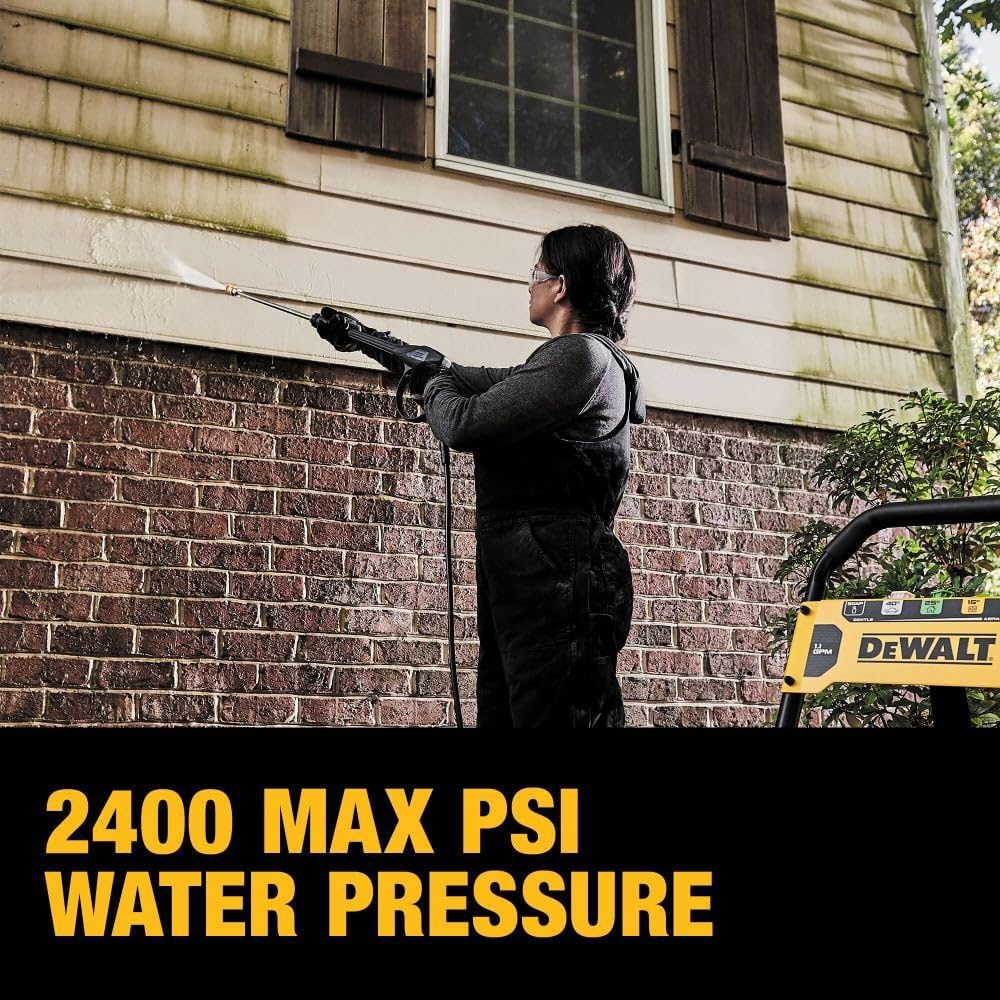 Cold Water DEWALT Electric Pressure Washer, 2400-PSI, 1.1-GPM, Corded (DWPW2400)