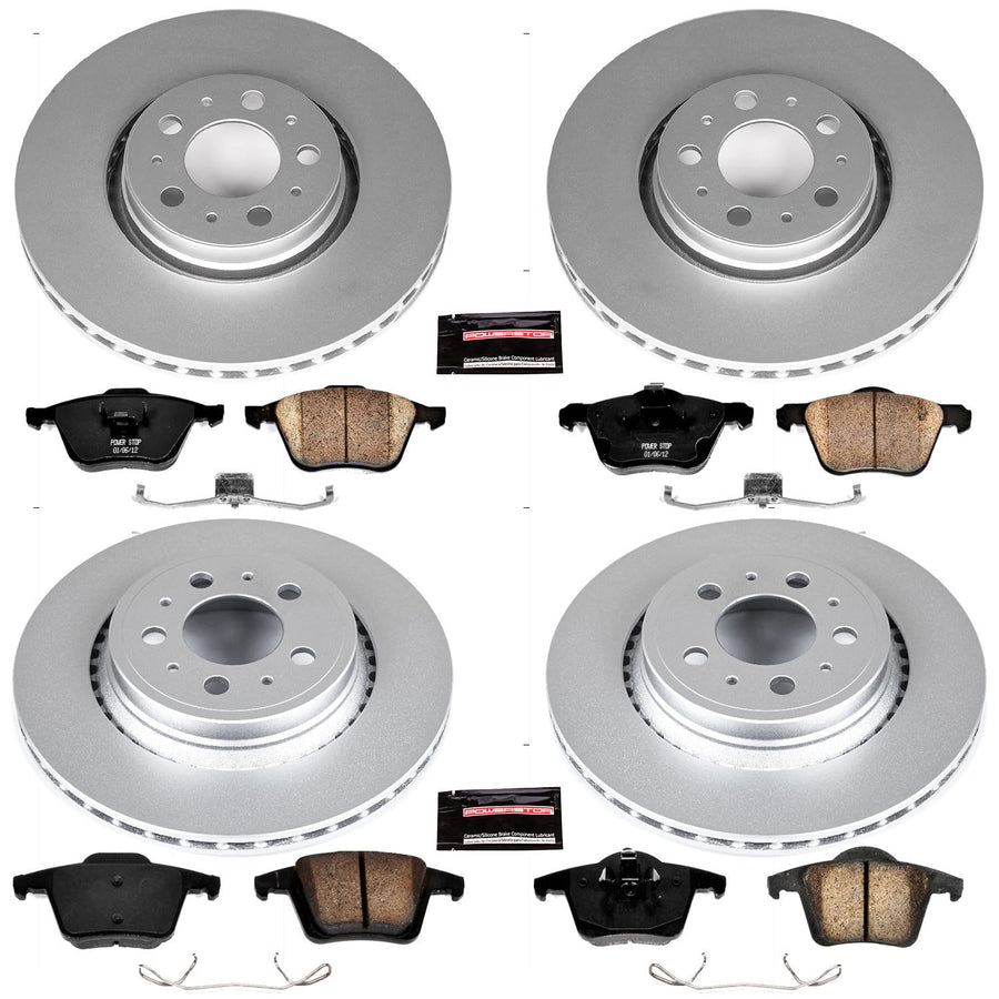 Power Stop Z23 Evolution Geomet® Coated Brake Kit For Volvo XC90 Front and Rear 2003-2014 [Vehicle Specific]