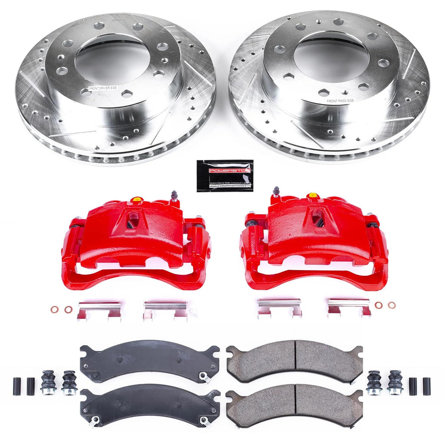 Power Stop Z23 KC2071A Evolution Sport Brake Upgrade Kit with Powder Coated Calipers- Front
