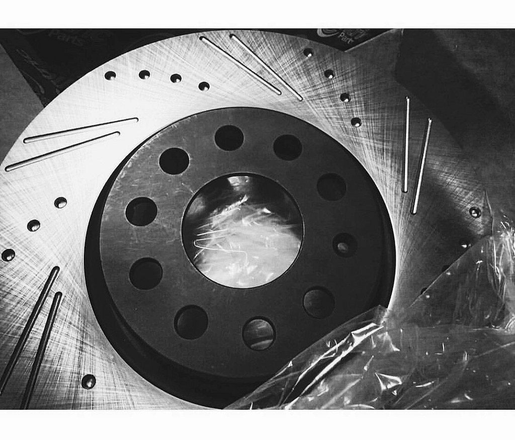 Double Slotted & Dimpled Custom AR Disc Brake Rotor Pair/Set of Two