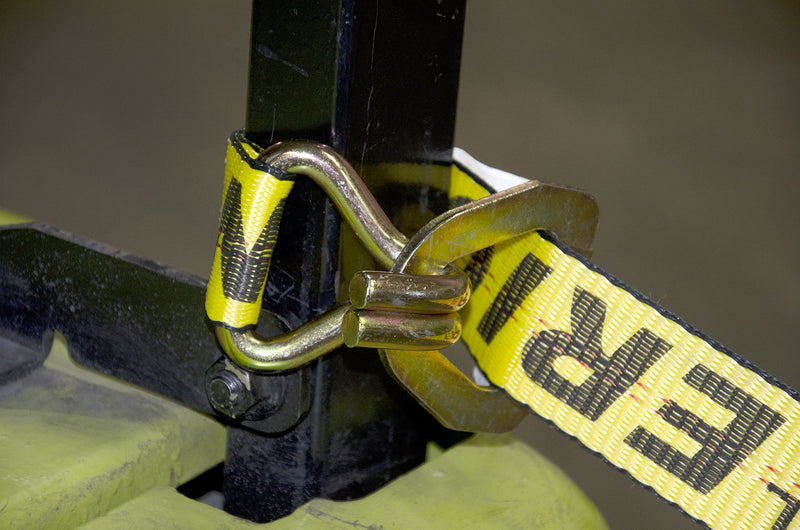 2" x 20' Yellow Erickson Ratchet Strap with Floating D-Ring