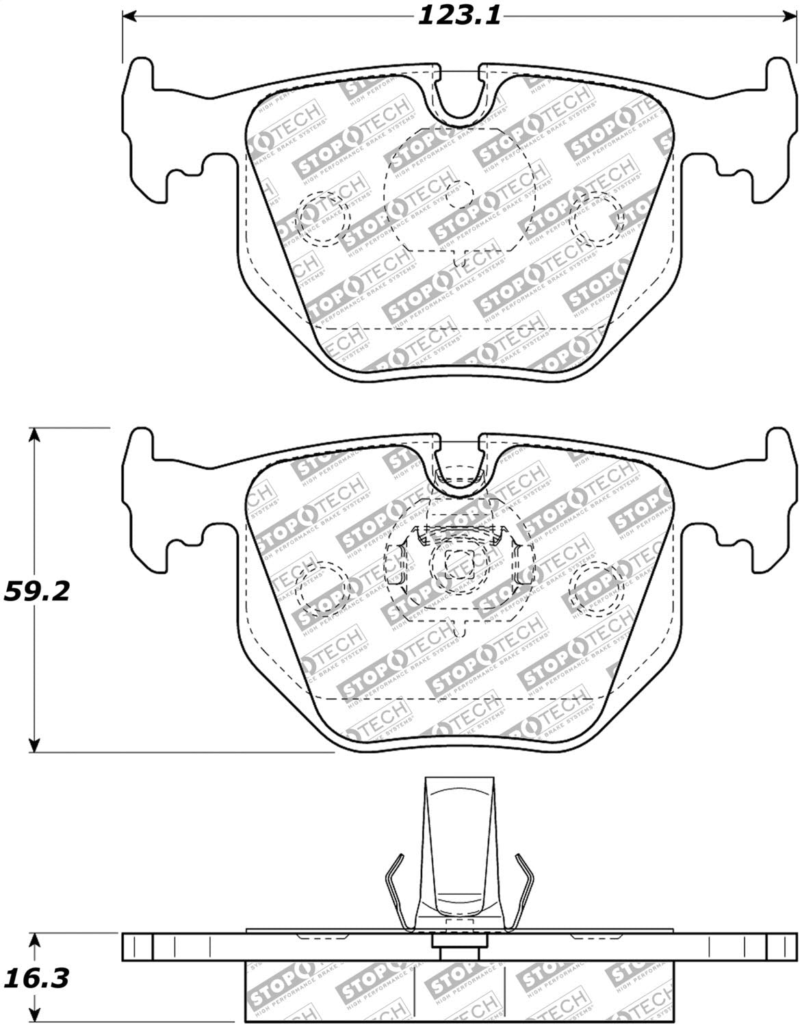 Brake Pads StopTech 305.06830 Street Select with Hardware