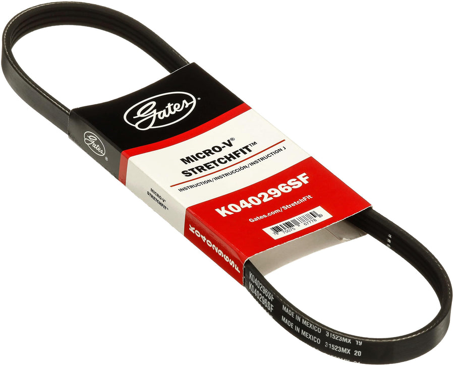 Gates Stretch Fit K040296SF Micro-V Serpentine Drive Belt
