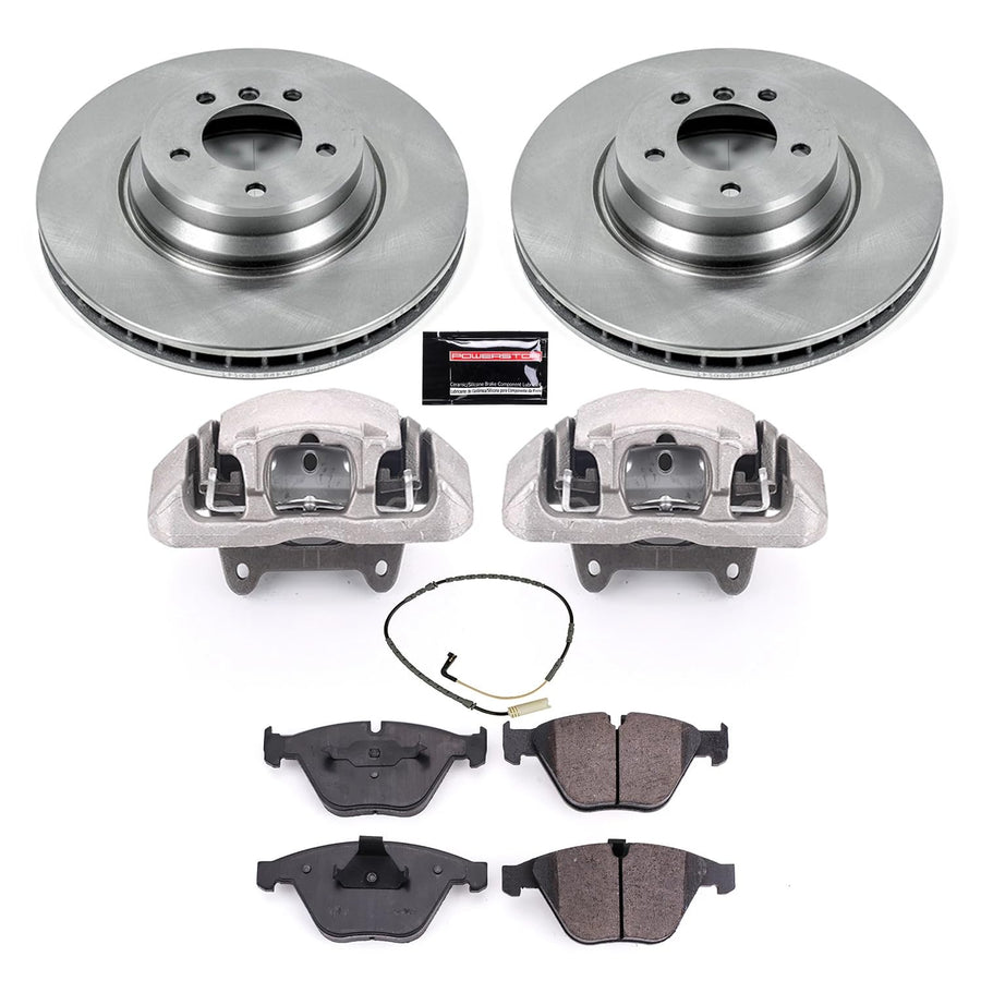 Power Stop KCOE5774 Autospeciality Front Brake Caliper Kit- Brake Rotors, Ceramic Brake Pads, Brake Calipers