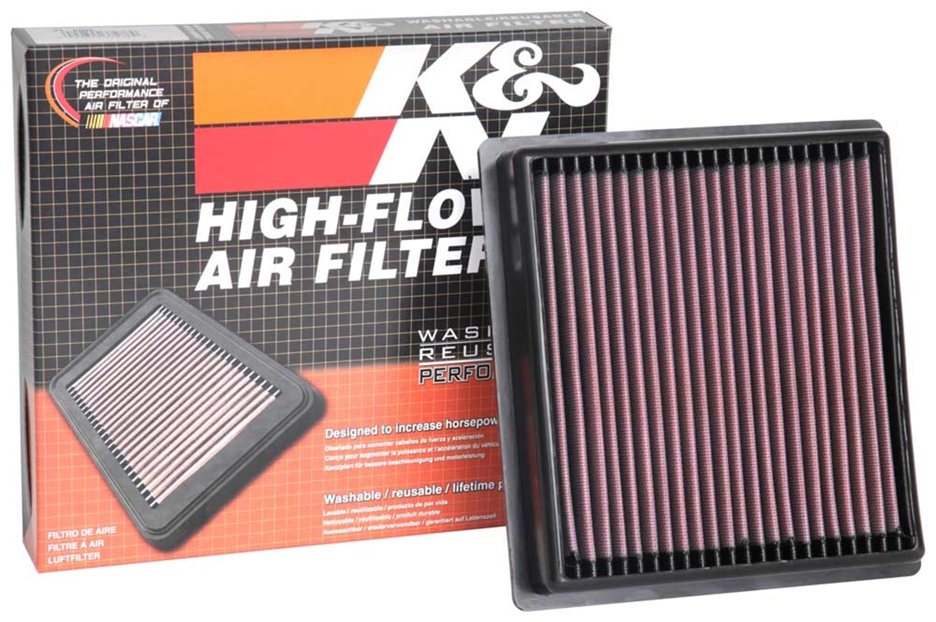 K&N Original High-Flow Lifetime Engine Air Filter: Increase Power: Premium, Washable: Compatible with 2019-2021 Subaru: WRX STI, 33-5092